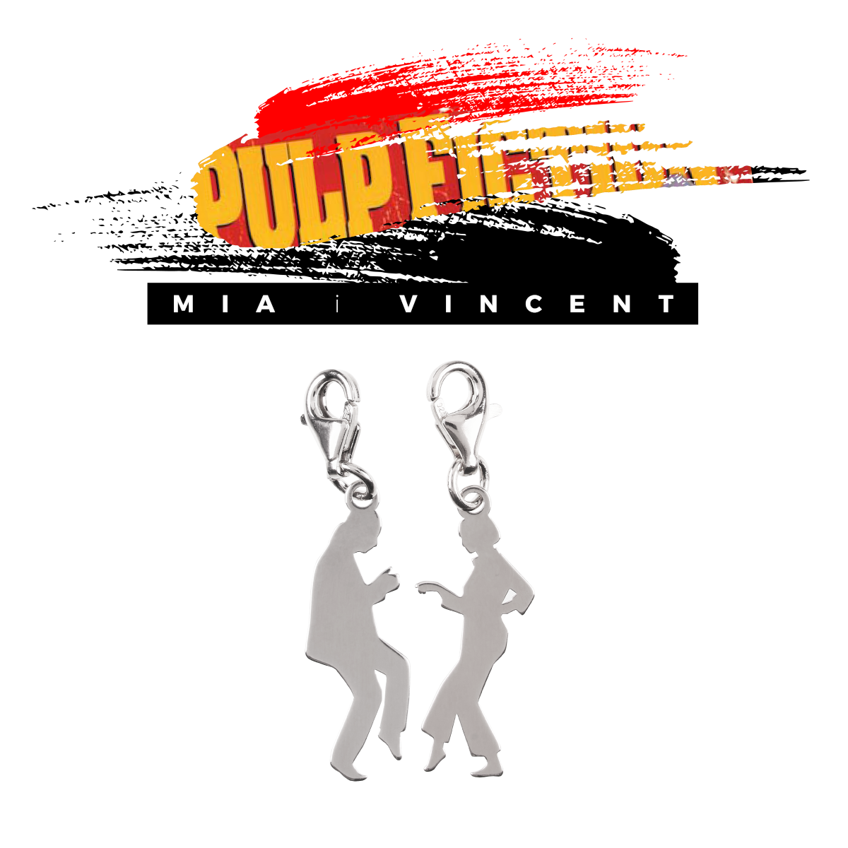 2 srebrne zawieszki Mia i Vincent