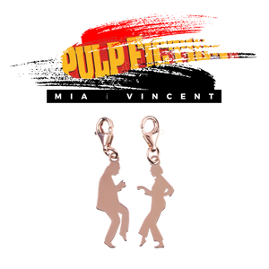 2 srebrne zawieszki pozłacane Mia i Vincent